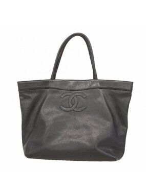 Chanel Tote Caviar Leather Black Gold